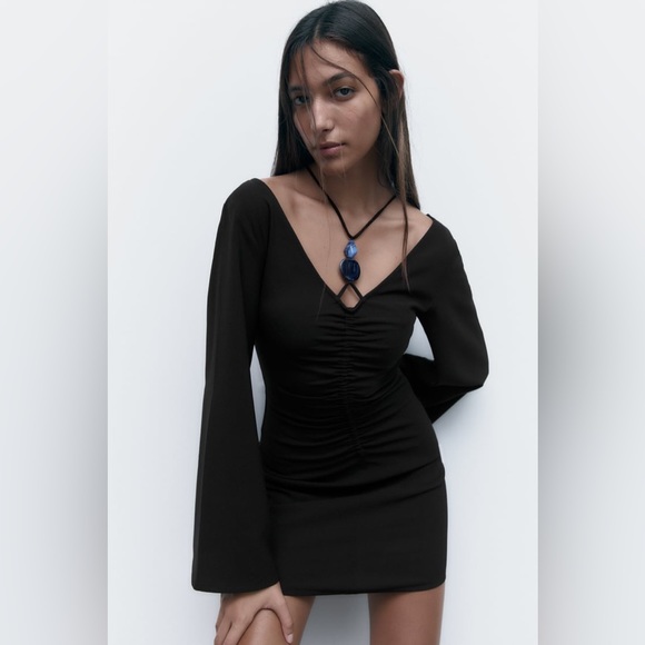 Zara Black Stone Mini Dress - Picture 10 of 16